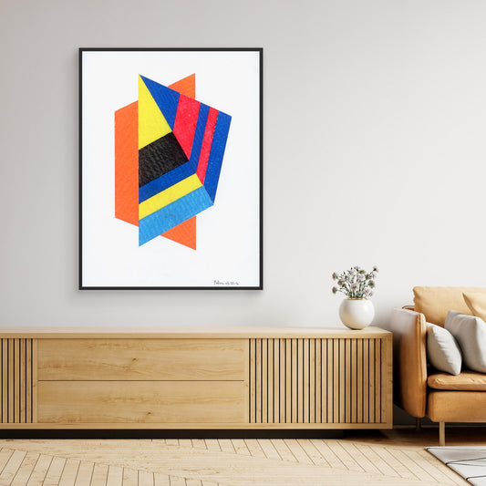 Prism Kite - Bauhaus Geometric Collage Art Print