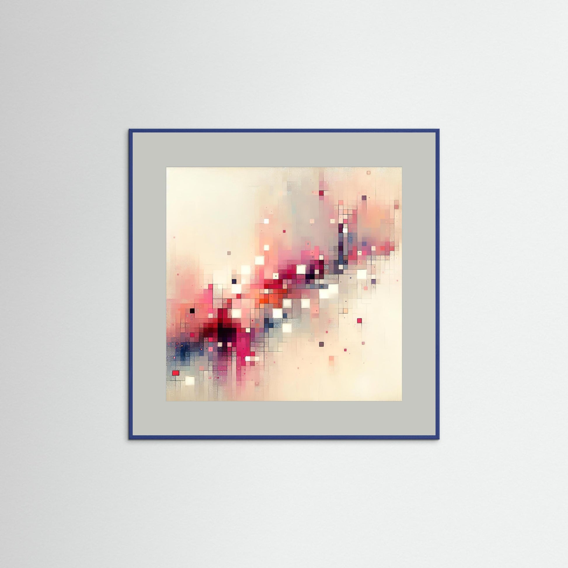 Pixel Drift- Fragments of Light Study in Digital Abstraction Art Print