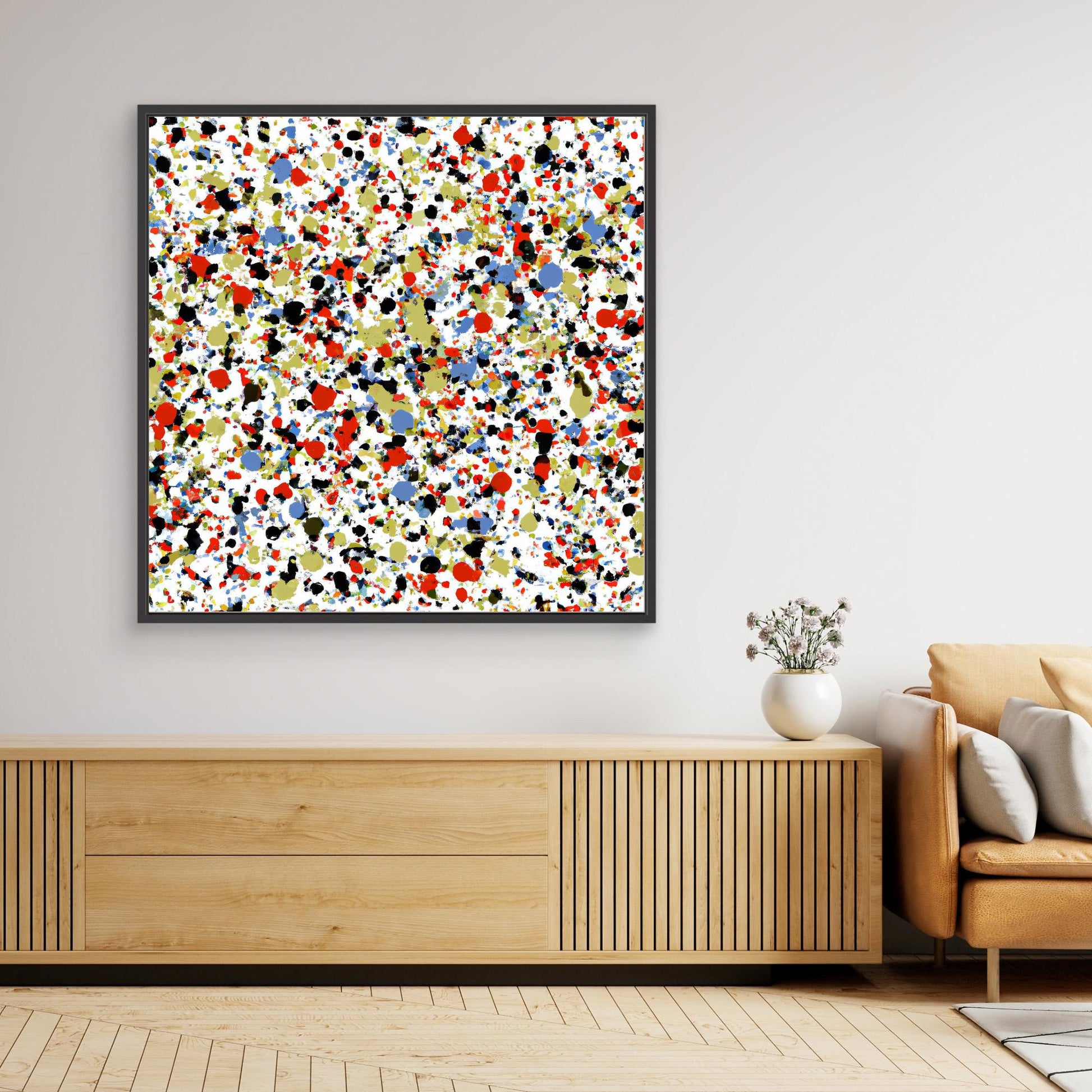 Kinetic Constellation - Action Drip Abstract Art Print