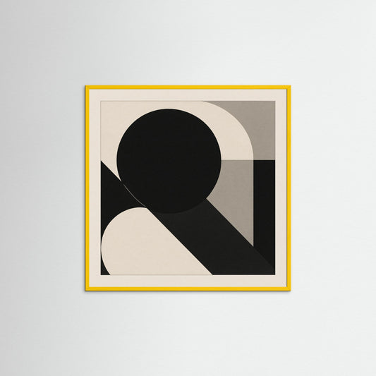 Eclipse Geometry - Minimalist Geometric Abstraction Art Print / Bauhaus-inspired Design