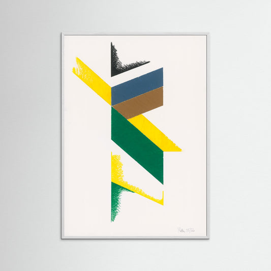 Vector Dance - A signature geometric abstraction work with fragments gestures