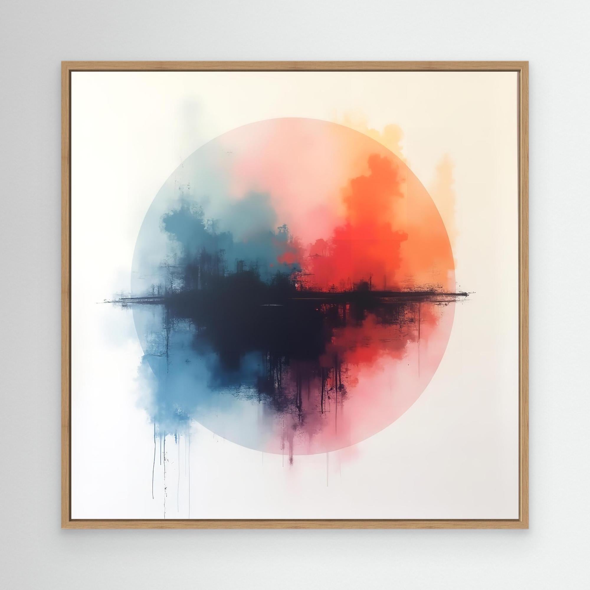 Horizon Halo - Contemporary Explorations Study in Abstract Minimalism Art Print