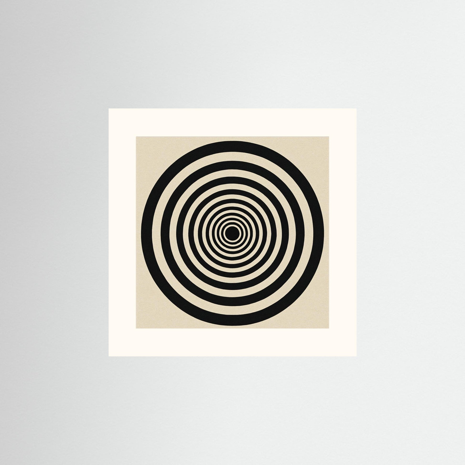 Hypnotic Echo - Op Art inspired Art Print with Concentric Rings