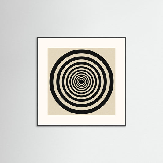 Hypnotic Echo - Op Art inspired Art Print with Concentric Rings