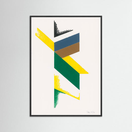 Vector Dance - A signature geometric abstraction work with fragments gestures