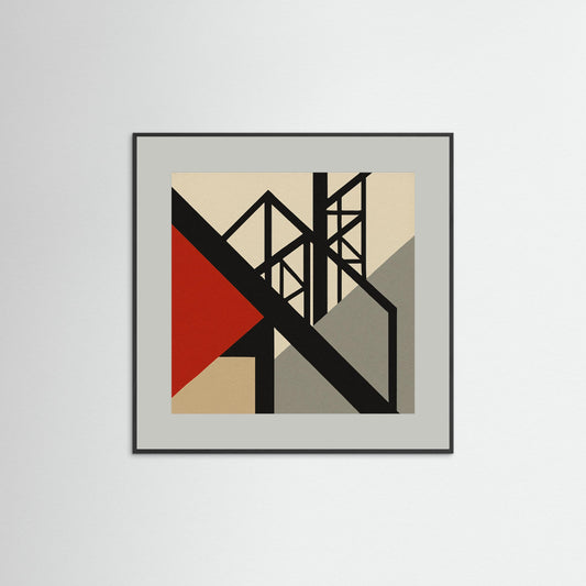 Constructivist Tension - A Geometric Abstraction, Bauhaus Modernism inspired Art Print