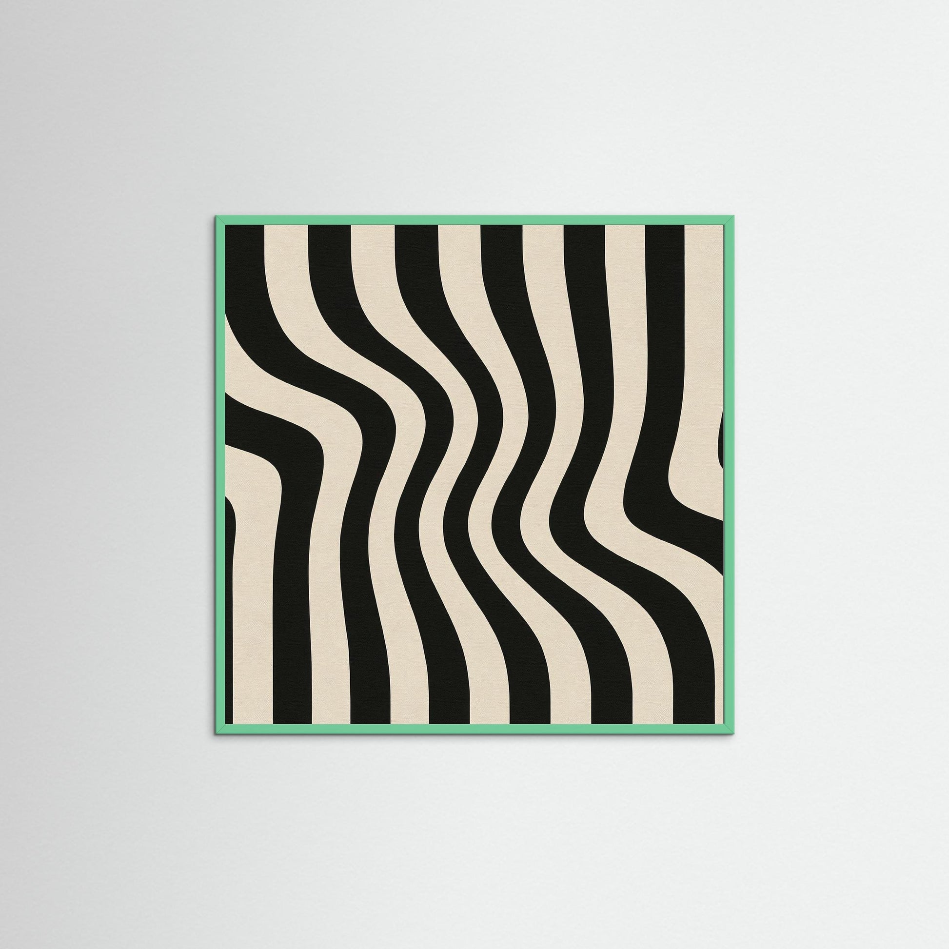 Monochrome Current - Op Art Wave Stripes