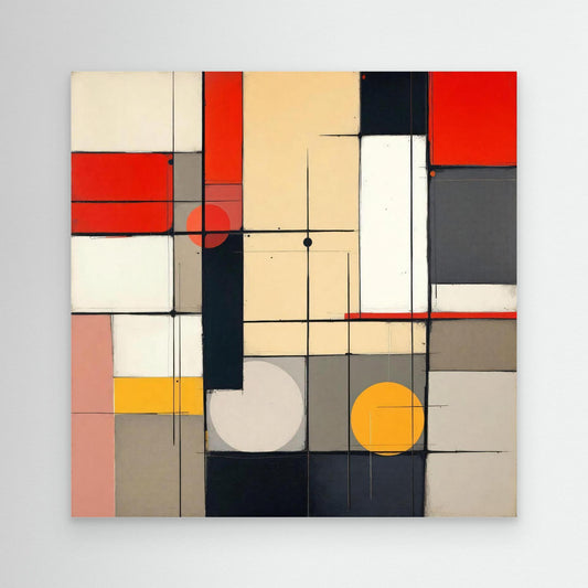 Metro Grid - Constructivist Geometry Art Print