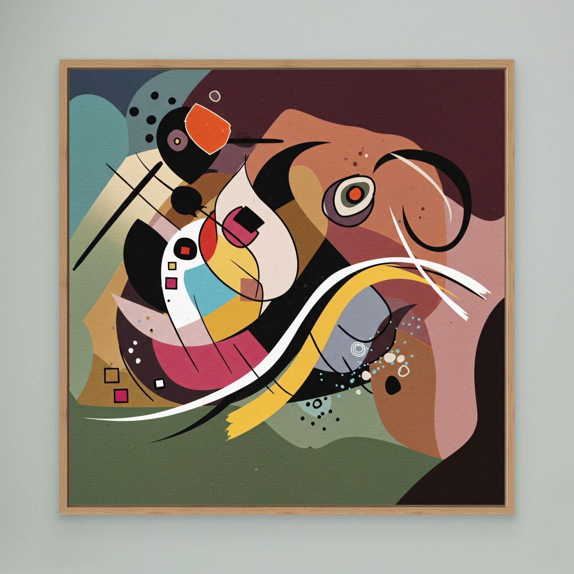 Playful Signals - Geometric Abstraction Mood with Bauhaus Flair