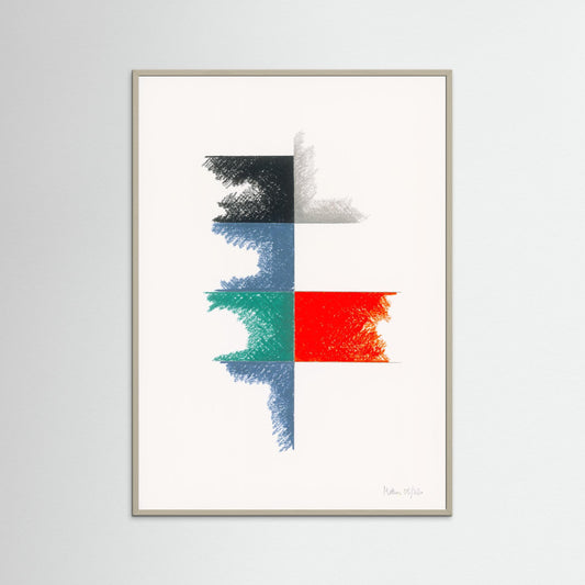 Chromatic Crossroads - Geometric Abstraction - Archival Giclée art print Ready for modern interiors
