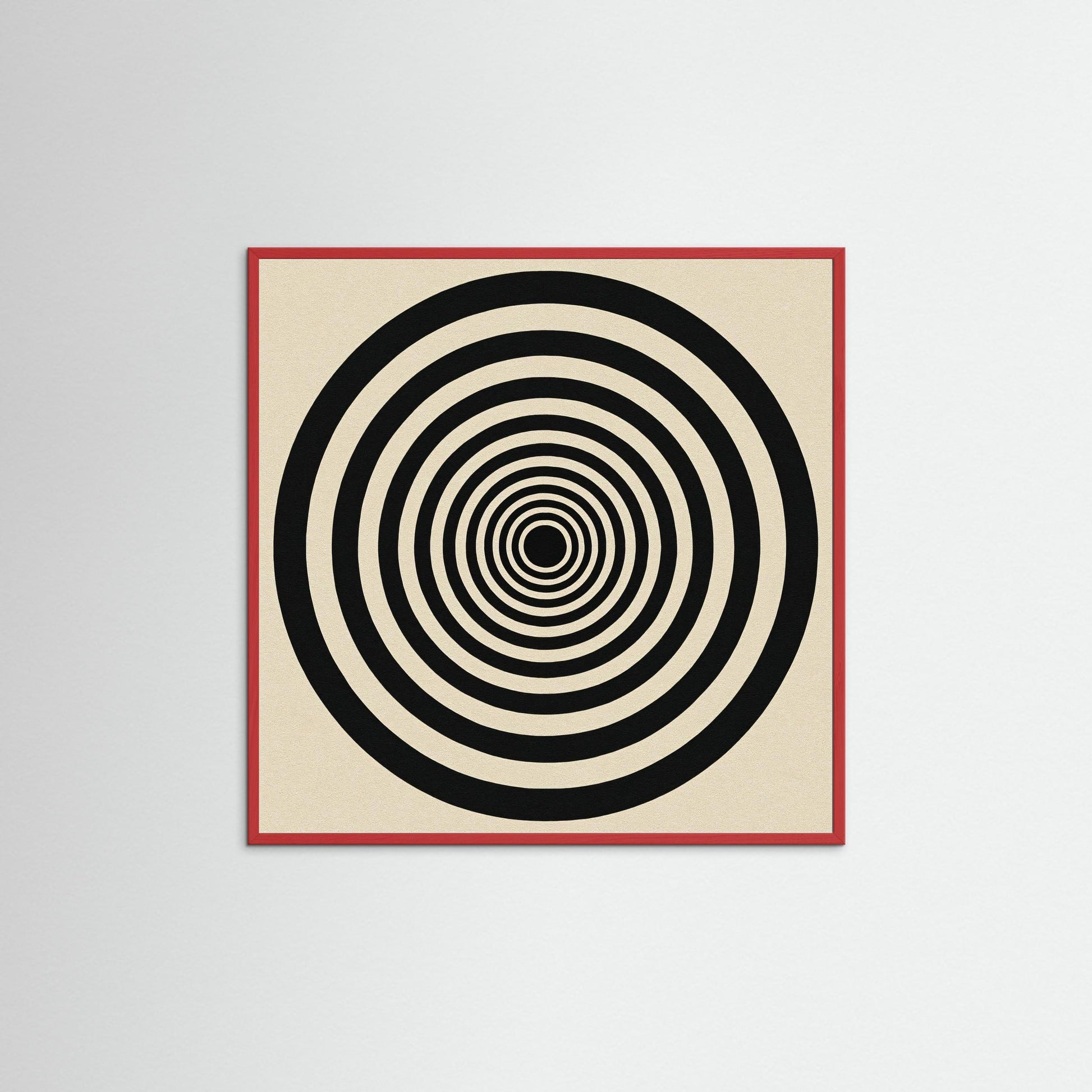Hypnotic Echo - Op Art inspired Art Print with Concentric Rings